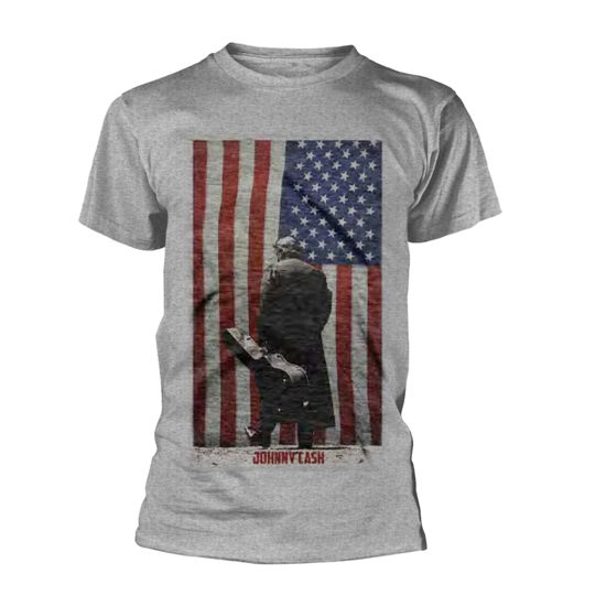 Cover for Johnny Cash · American Flag (T-shirt) [size S] [Grey edition] (2017)