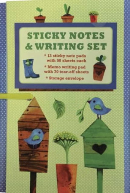 Cover for Peony Press · Sticky Notes and Writing Set: Pretty Garden: Fabulous Wallet-Style Folder Containing 13 Sticky Notepads, A Tear-Off Writing Pad, And Storage Envelope. (MERCH) (2017)