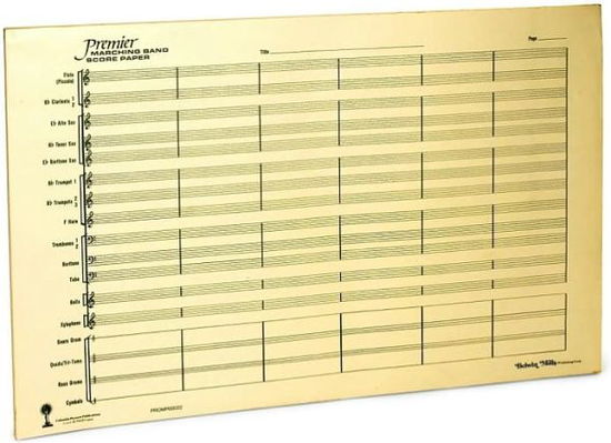 Cover for Alfred Publishing · 17 Stave Premier Marching Band Score Pad (Paperback Book) (1987)