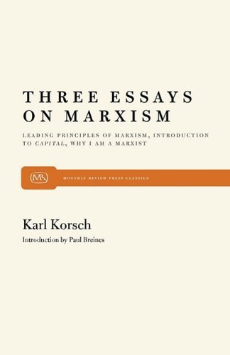 Cover for Karl Korsch · Three Essays on Marxism (Paperback Book) (1971)