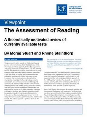 Cover for Morag Stuart · The Assessment of Reading: A theoretically motivated review of currently available tests - Viewpoint (Pamphlet) (2003)