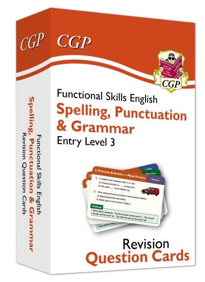 Cover for CGP Books · Functional Skills English Revision Question Cards: Spelling, Punctuation &amp; Grammar Entry Level 3 - CGP Functional Skills (Hardcover bog) (2020)