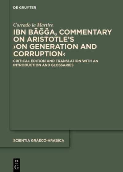 Cover for Martire · Ibn Bagga, Commentary on Aristo (N/A) (2021)