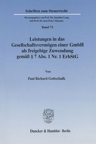 Cover for Gottschalk · Leistungen in das Gesellscha (Bog) (2001)