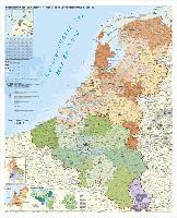 Benelux-Länder Postleitzahlen. Wandkarte Poster (Map) (2009)