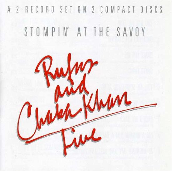 Cover for Rufus &amp; Chaka Khan · Stompin' at the Savoy (CD) [Live edition] (1988)