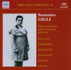 Vol. 8-gigli Edition - Giigli - Musique - NAXOS - 0636943126929 - 18 janvier 2005