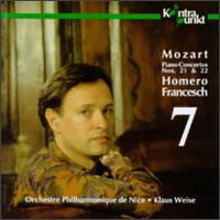 Cover for Mozart / Francesch / Weise · Piano Concerti 21 &amp; 22 (CD) (1994)