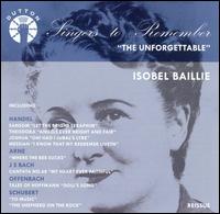 Cover for Isobel Baillie · Singers to remember - The Unforgettable Dutton Klassisk (CD) (2002)