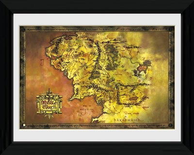 Middle Earth (Stampa In Cornice 30x40cm) - Lord Of The Rings - Merchandise - Gb Eye - 5028486180929 - 1. Mai 2017