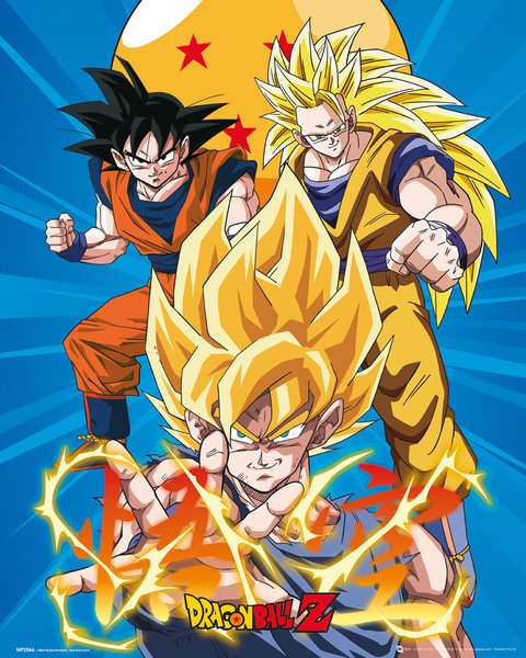 DRAGON BALL Z - Mini Poster 40X50 - 3 Gokus - P.Derive - Merchandise - Gb Eye - 5028486388929 - 11. april 2019