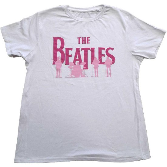 The Beatles Unisex Hi-Build T-Shirt: Band Silhouettes - The Beatles - Koopwaar -  - 5056561024929 - 