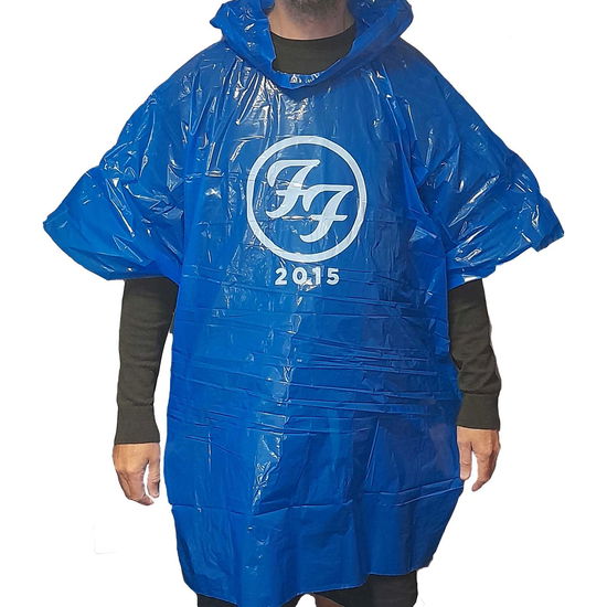 Foo Fighters Unisex Poncho: White FF Logo 2015 (Ex-Tour) - Foo Fighters - Merchandise -  - 5056561066929 - 