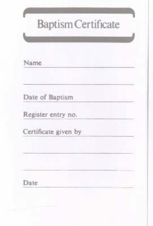 Baptism Certificate Book B5 -  - Bøger - SPCK Publishing - 9780281023929 - 1986