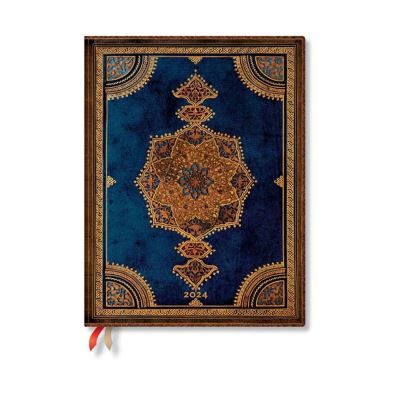 Cover for Paperblanks · Safavid Indigo (Safavid Binding Art) Ultra 12-month Day-at-a-Time Dayplanner 2024 - Safavid Binding Art (Hardcover Book) (2023)