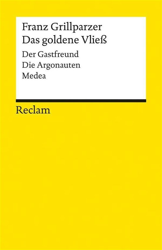 Cover for Franz Grillparzer · Reclam UB 04392 Grillparzer.Gold.Vließ (Book)