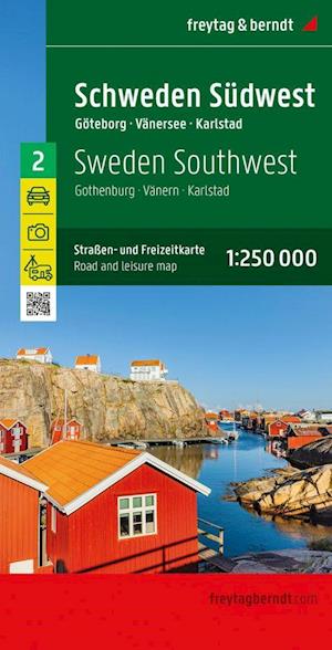 Sweden southwest, road and leisure map 1:250,000, freytag & berndt - Freytag & Berndt - Kirjat - Freytag-Berndt - 9783707919929 - tiistai 9. elokuuta 2022