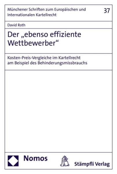 Cover for Roth · Der &quot;ebenso effiziente Wettbewerbe (Book) (2017)
