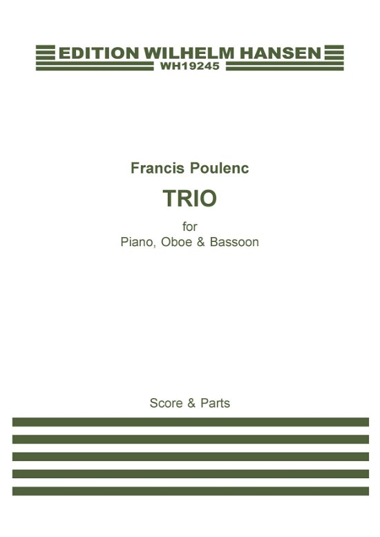 Cover for Francis Poulenc · Trio (Partituren) [Bilingual edition] (1989)