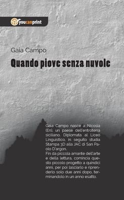 Cover for Gaia Campo · Quando piove senza nuvole (Paperback Book) (2018)