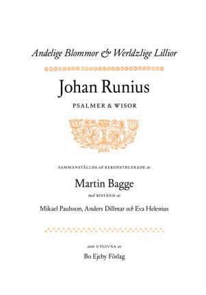 Cover for Martin Bagge · Andelige Blommor &amp; Werldzlige Lillior (Indbundet Bog) (2019)