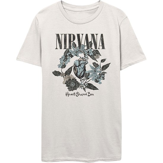 Cover for Nirvana · Heart Shaped Box (T-shirt) [size S] [White - Unisex edition] (2021)