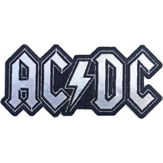 AC/DC Woven Patch: Cut-Out Foil Logo (Standard) - AC/DC - Koopwaar -  - 5056368641930 - 