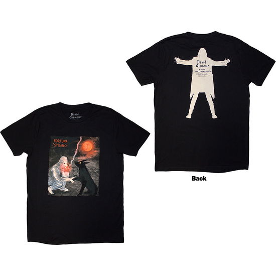 Cover for David Gilmour · David Gilmour Unisex T-Shirt: Luck &amp; Strange Fortuna E Strano (Black) (Back Print &amp; Ex-Tour) (T-shirt) [size S] (2025)