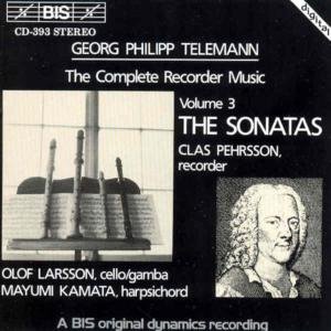 Recorder Music Duets V.3 - G.P. Telemann - Musik - BIS - 7318590003930 - 30. juni 1990