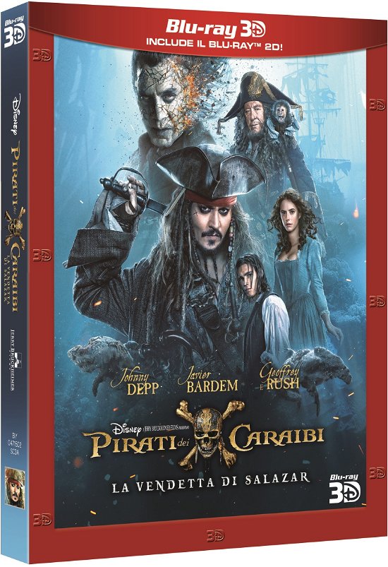 Cover for Javier Bardem,johnny Depp,geoffrey Rush,brenton Thwaites · Pirati Dei Caraibi - La Vendetta Di Salazar (3d) (Blu-ray 3d+blu-ray) (Blu-ray) (2017)