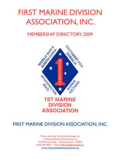 Cover for Inc First Marine Division Association · First Marine Division Association, Inc.: Membership Directory, 2009 (Paperback Book) (2008)