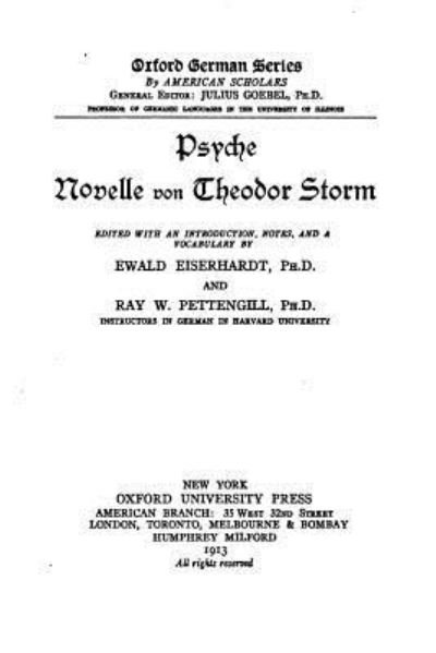 Cover for Theodor Storm · Psyche, novelle (Paperback Book) (2016)