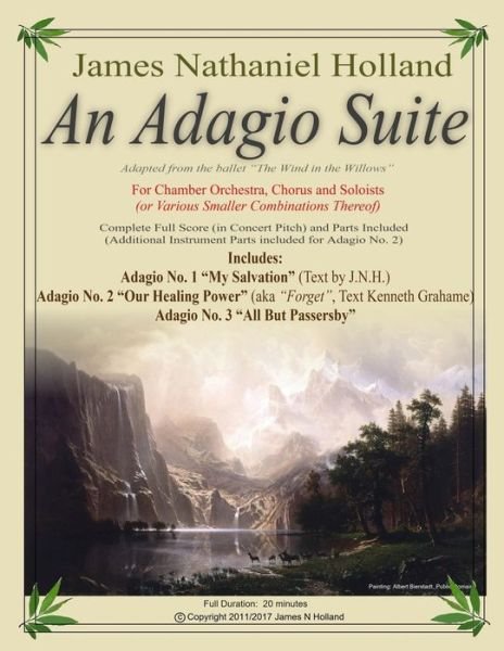 Cover for James Nathaniel Holland · An Adagio Suite : for Chamber Orchestra, Soloist, SATB Chorus (Paperback Bog) (2017)