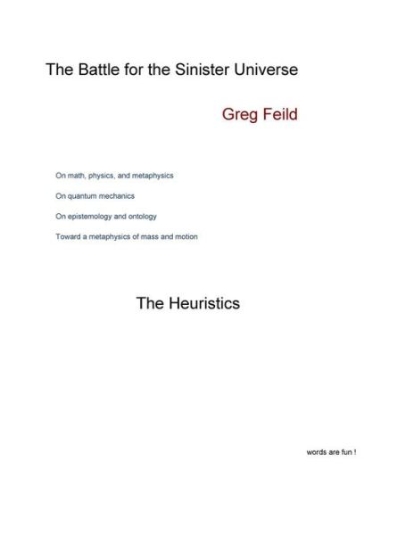 Cover for Greg Feild · The Battle for the Sinister Universe (Pocketbok) (2018)