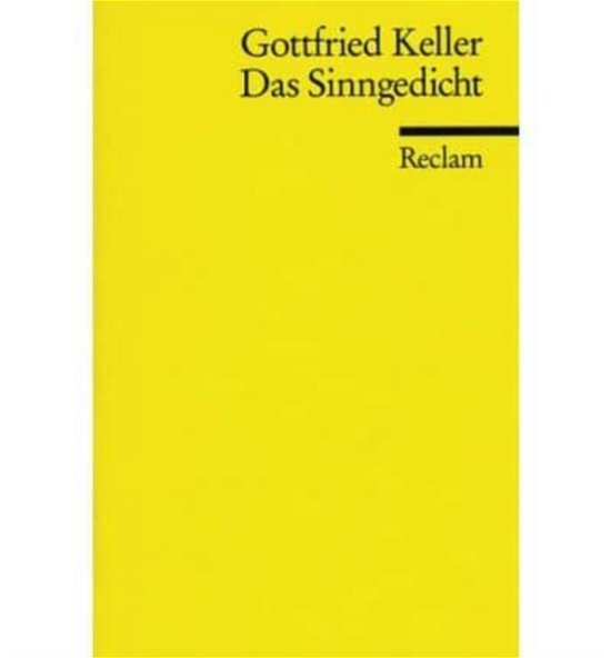 Cover for Keller · Sinngedicht (Book)