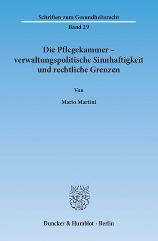 Cover for Martini · Die Pflegekammer-verwaltungsp (Book) (2014)