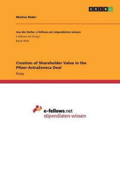 Cover for Bäder · Creation of Shareholder Value in (Book) (2016)