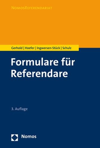Cover for Gerhold · Formulare für Referendare (Bok) (2022)