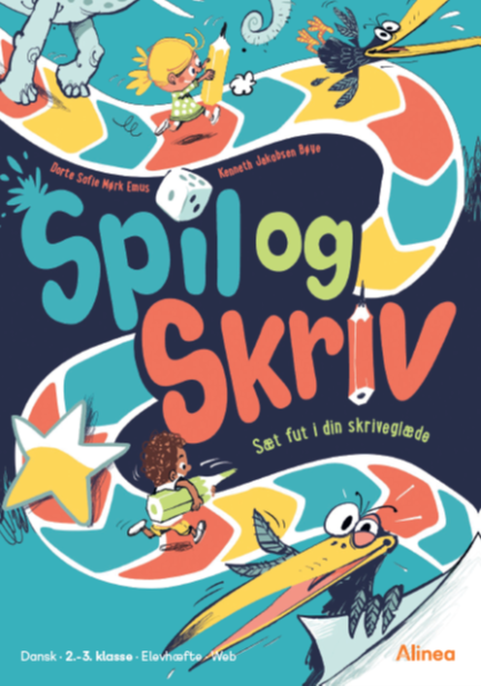 Cover for Kenneth Jakobsen Bøye; Dorte Sofie Mørk Emus · Skriveglæde: Spil og Skriv - Sæt fut i din skriveglæde (Sewn Spine Book) [1st edition] (2025)