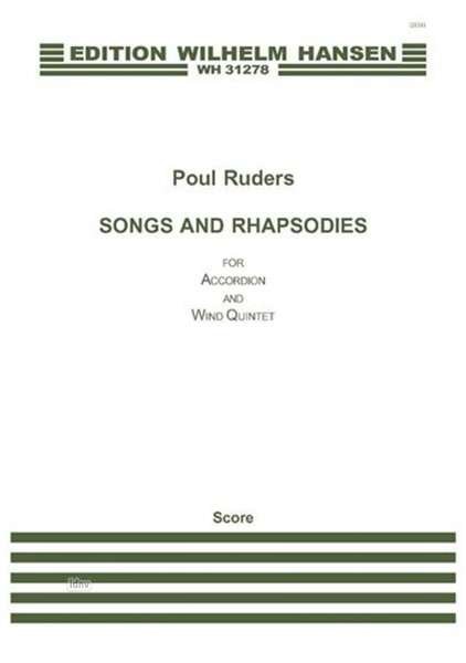 Cover for Poul Ruders · Poul Ruders: Songs and Rhapsodies for Accordion and Wind Quintet (Score) (Sheet music) (2015)