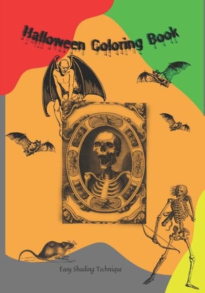 Halloween Coloring Book: Easy Shading Technique - Teacher Kim - Boeken - Independently Published - 9798502596930 - 11 mei 2021
