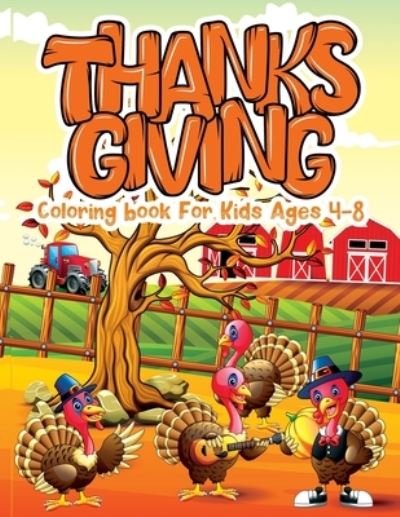 Cover for Holiday Fun · Thanksgiving Coloring Book for Kids Ages 4-8 (Paperback Book) (2020)