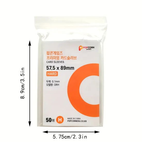 Card Sleeves (Hard) - 57,5 x 89mm - 50 pcs. - Popcorn Games - Produtos - - 9951171034930 - 1 de dezembro de 2023