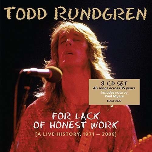 Cover for Todd Rundgren · For Lack of Honest Work (Uk) (CD) [Digipak] (2016)