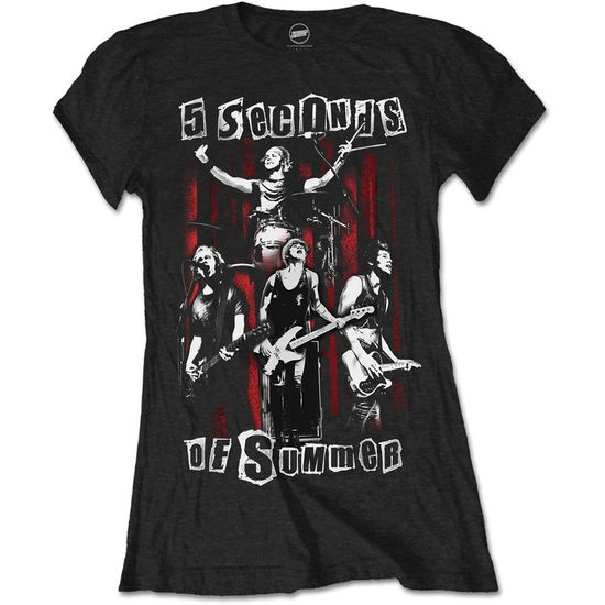 5 Seconds of Summer Ladies T-Shirt: Spray Live (Skinny Fit) - 5 Seconds of Summer - Fanituote - Unlicensed - 5055979913931 - 