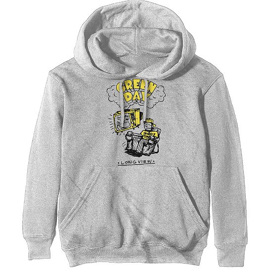 Green Day Unisex Pullover Hoodie: Longview Doodle - Green Day - Mercancía -  - 5056368644931 - 