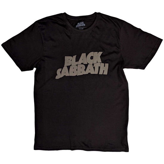 Black Sabbath Unisex T-Shirt: Wavy Logo (Hi-Build) - Black Sabbath - Gadżety -  - 5056561074931 - 2 marca 2023