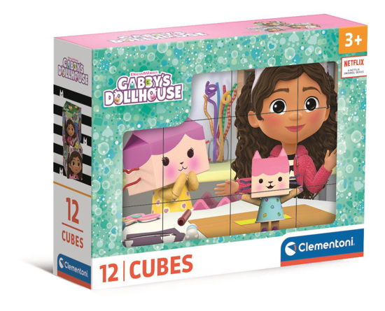 Cover for Clementoni · Puslespil Gabby's Dollhouse, 12 cubes (Puslespill) (2024)