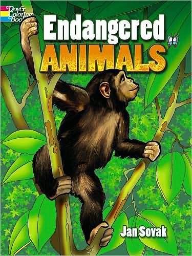 Cover for Jan Sovak · Endangered Animals - Dover Nature Coloring Book (Paperback Book) [Green edition] (2009)