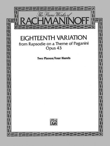Cover for Sergei Rachmaninoff · Eighteenth Variation (Paperback Bog) (1985)
